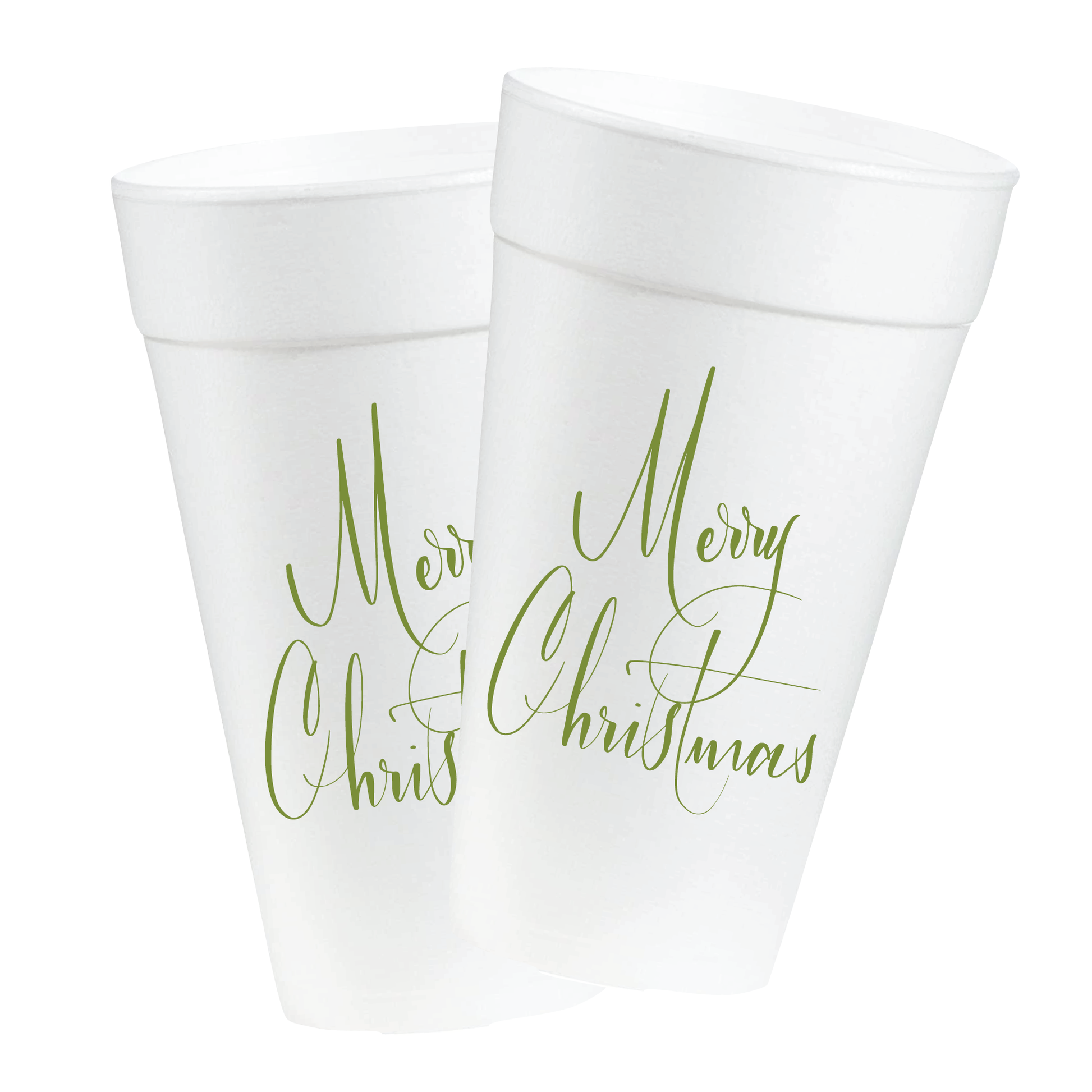 Merry Christmas Playful Calligraphy Cup Sleeve