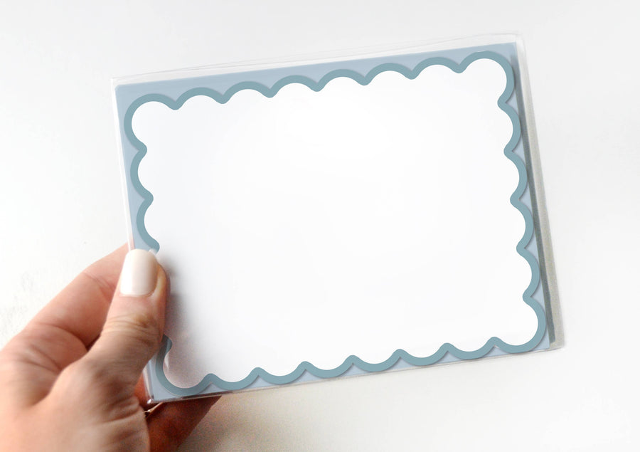 Scallop Blue Notecards | Set of 8