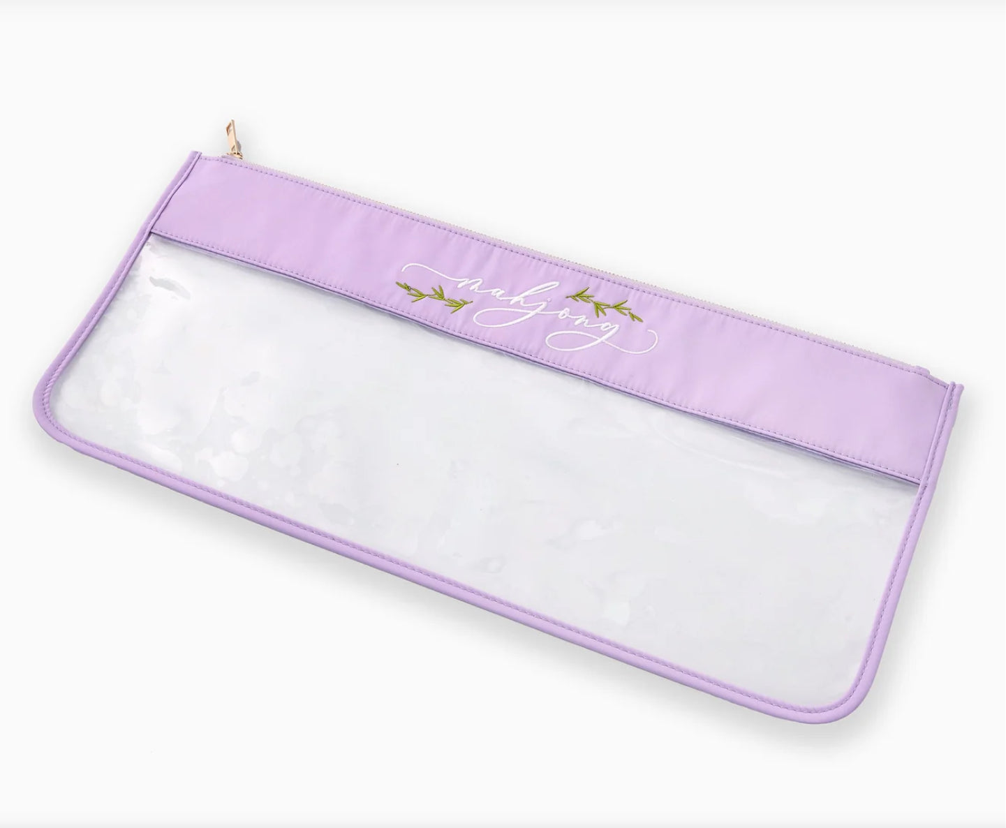 Lilac Script Mahjong Bag