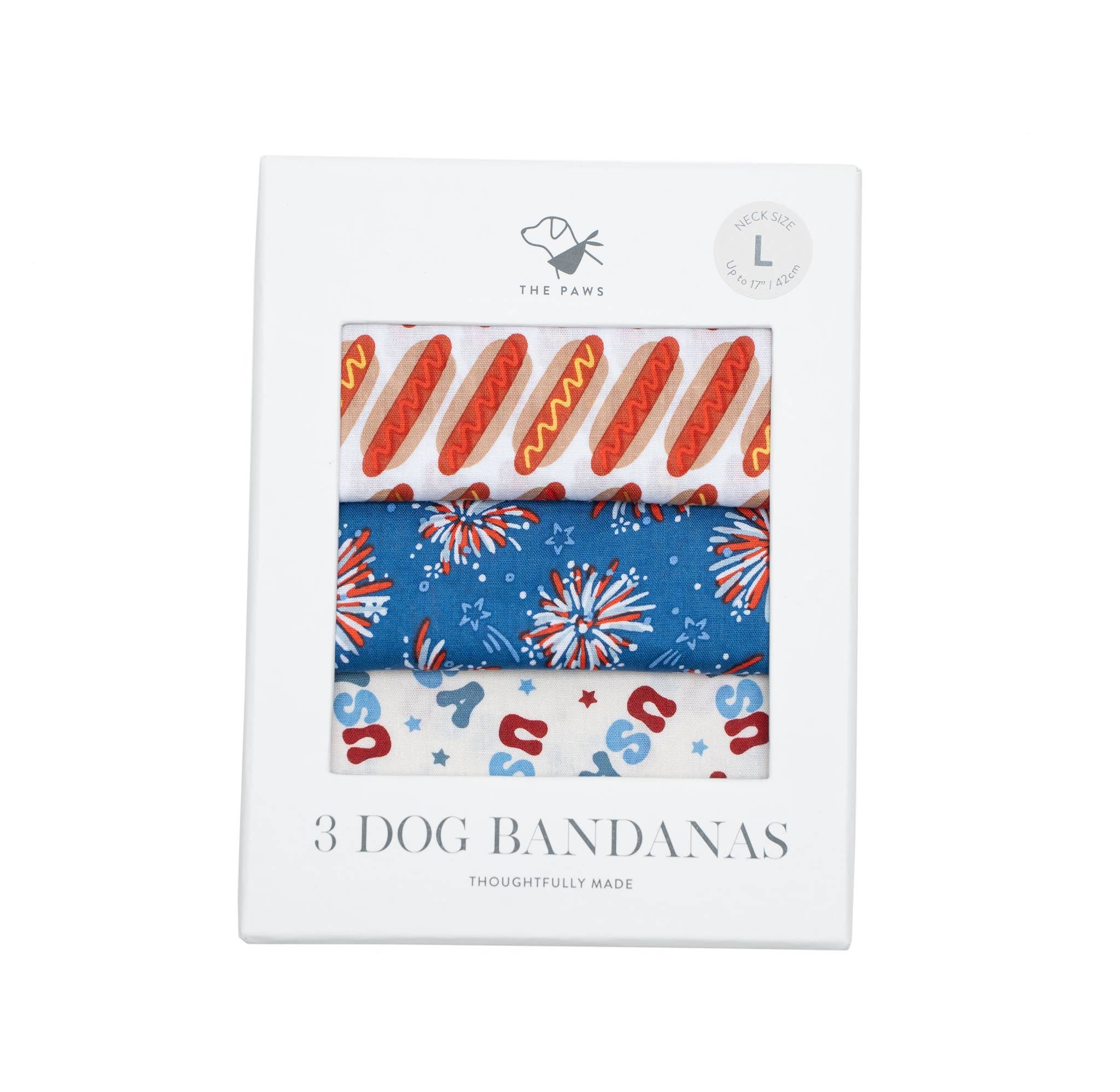 3 Pack of USA Summer Dog Bandanas - The Paws