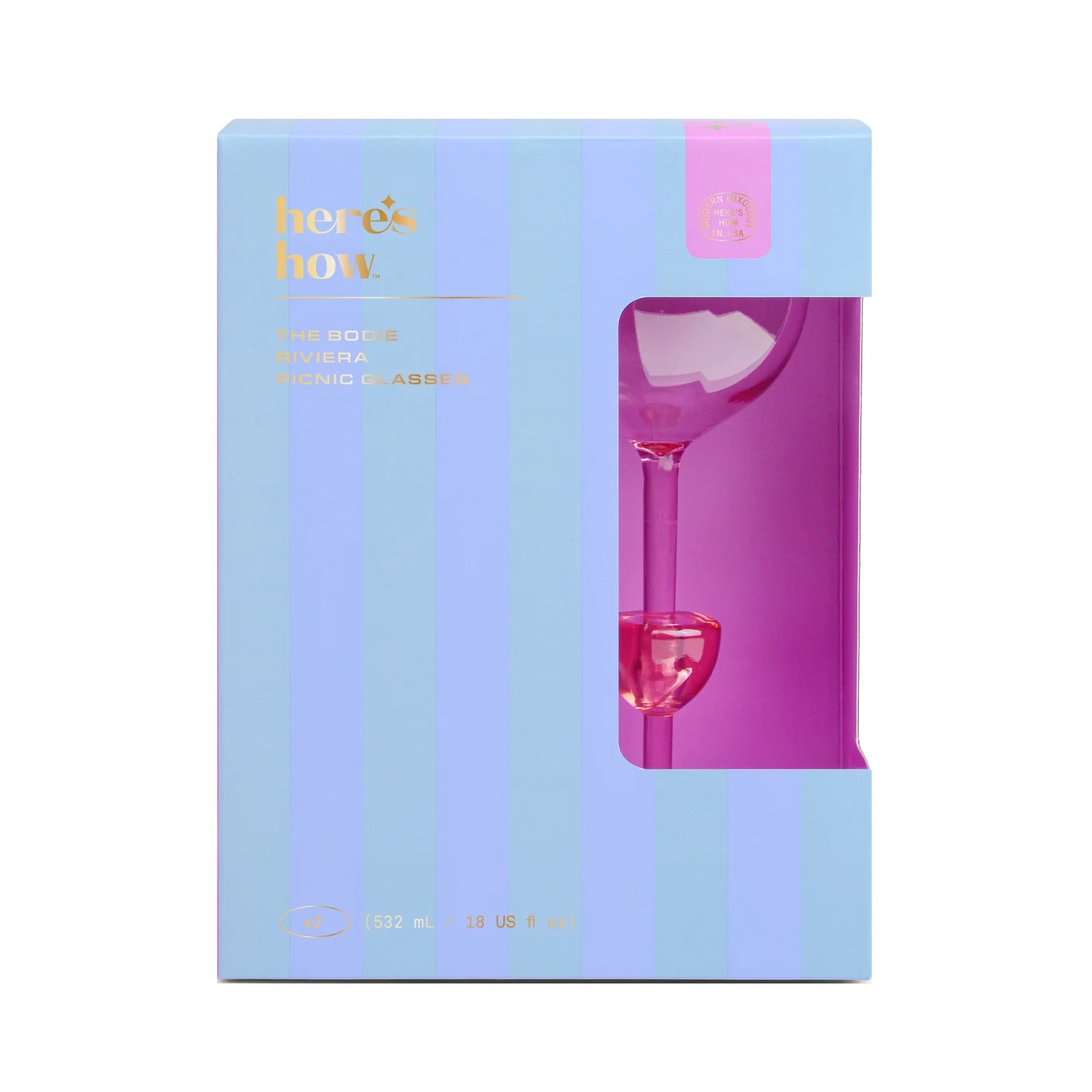 The Bodie Riviera Glass - Set of 2 Lilac