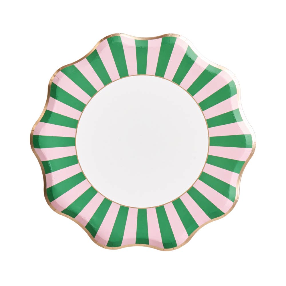 Palm Beach - Pink & Green Large Paper Plates