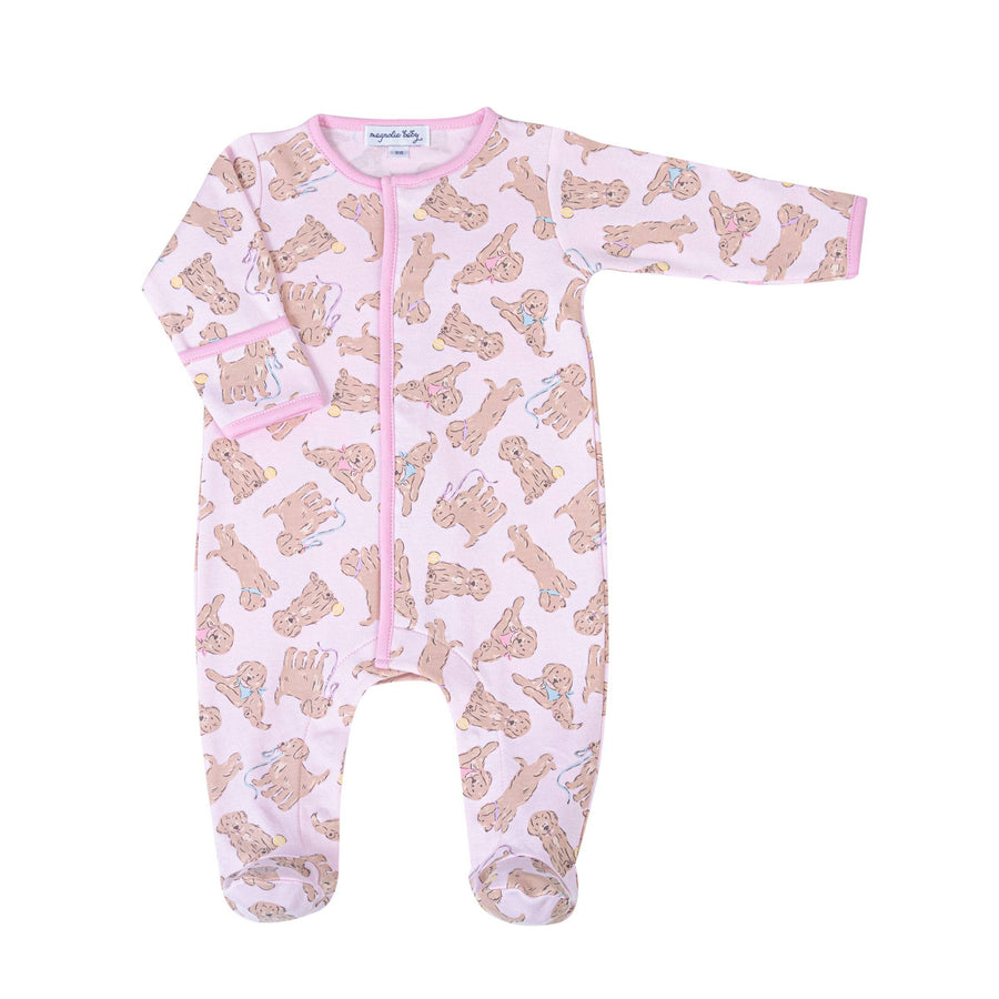 Golden Pup Footie - Pink