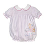 Noah's Ark Embroidered Bubble with Picot Trim
