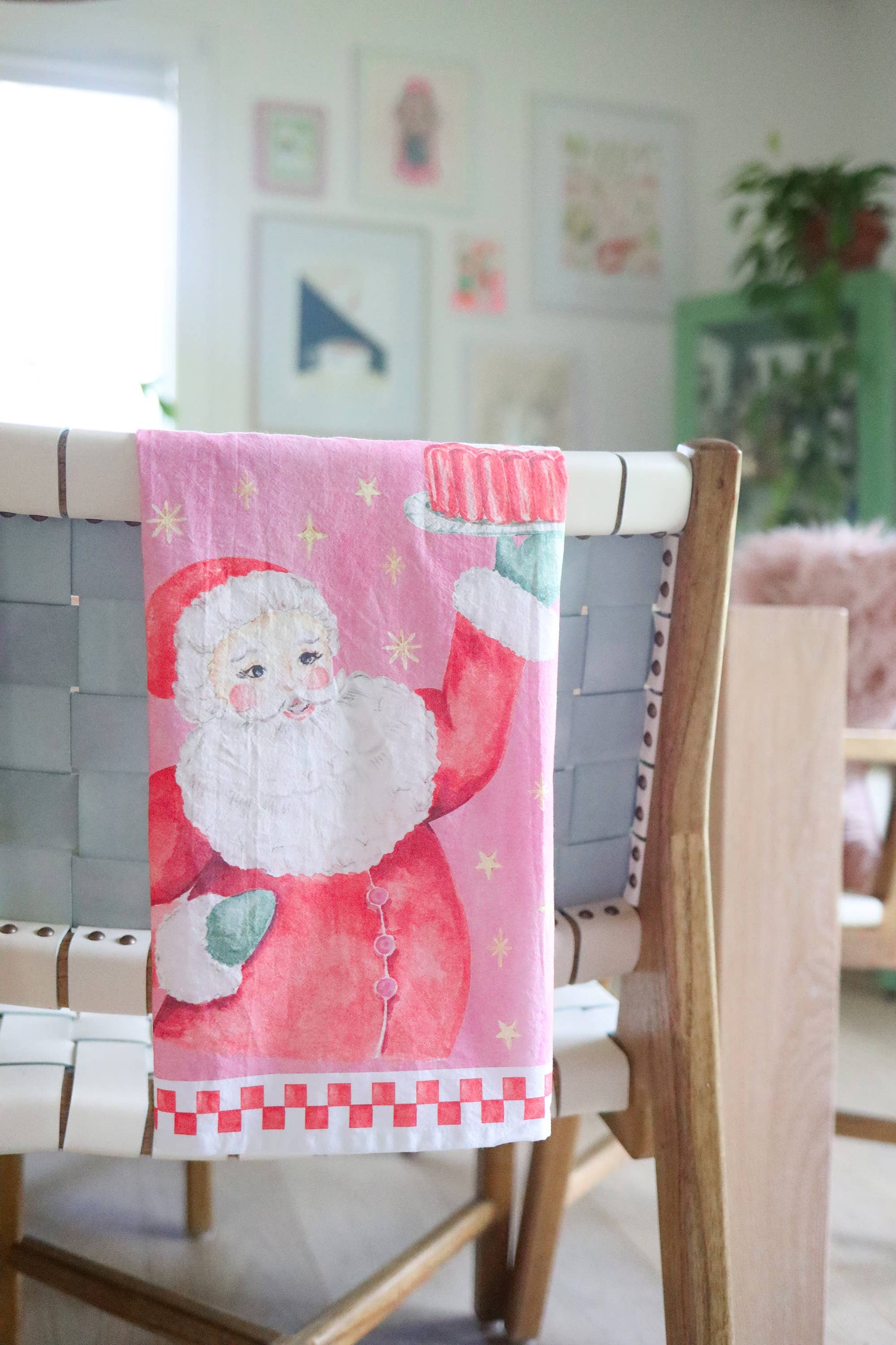 Vintage Santa Jello cotton tea towel
