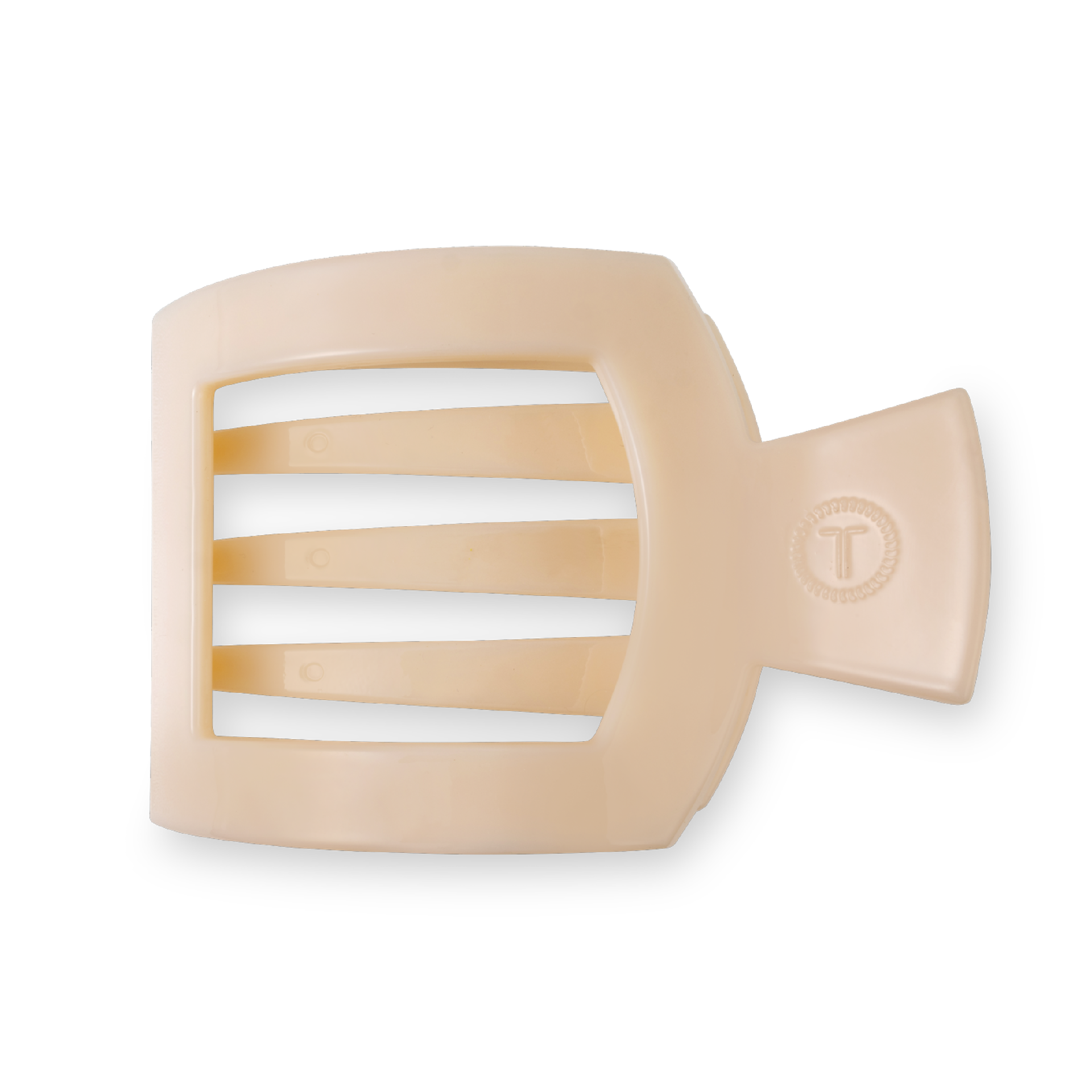Square Flat Hair Clip | Large | Almond Beige