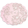VIDA Chinoiserie Reversible Round Placemats Set of 4 Pink & White
