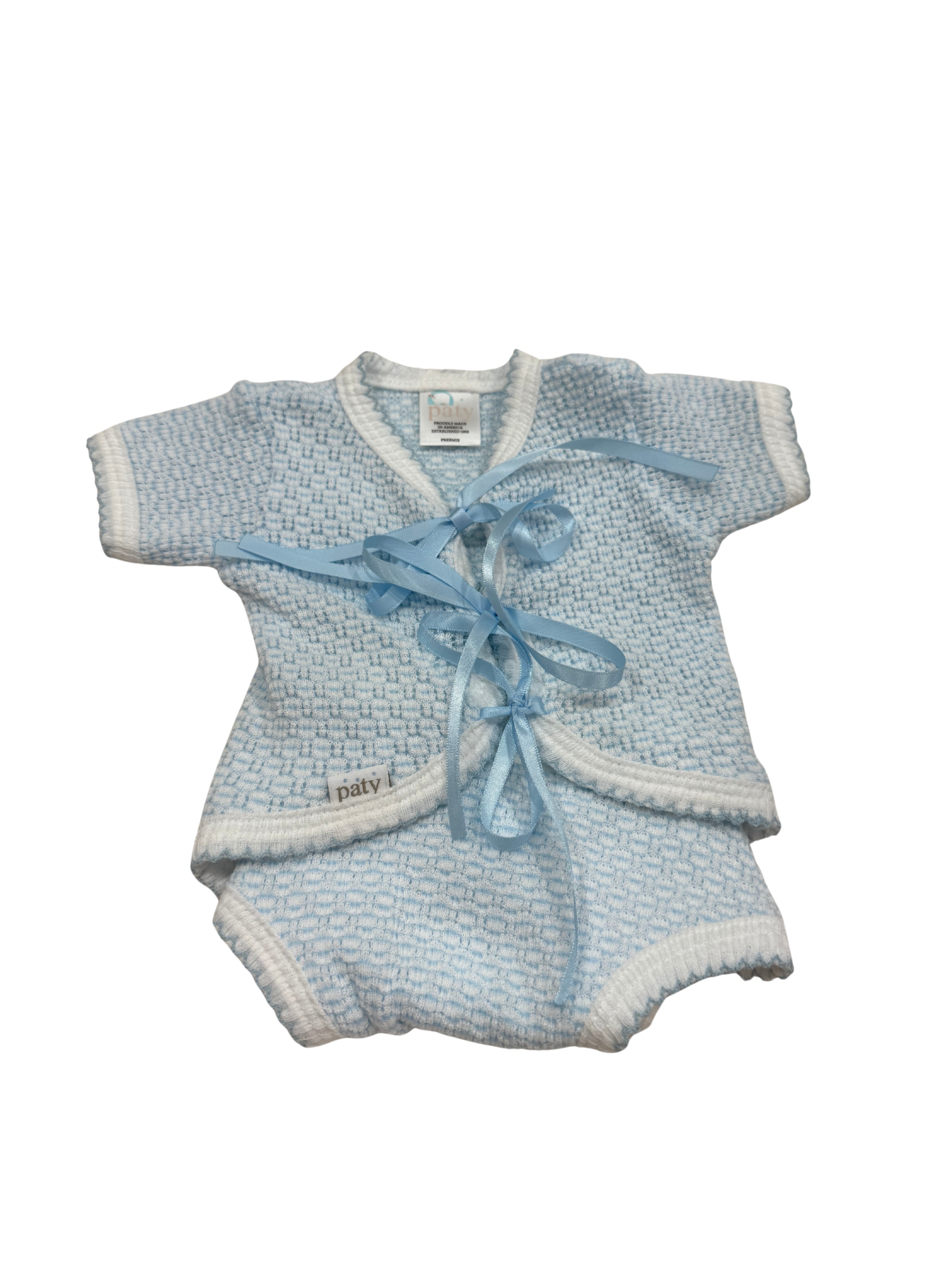 Paty Knit, Ribbon Tie Onesie