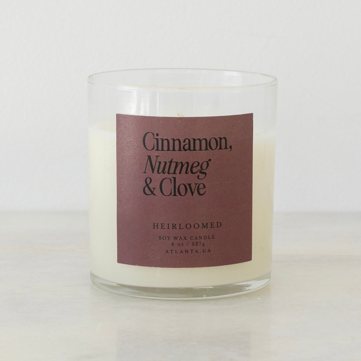 Heirloomed Candle - Cinnamon, Nutmeg & Clove - Christmas