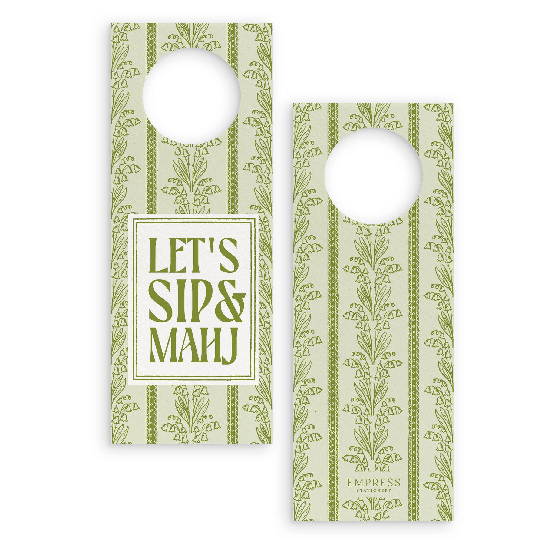  Bellflower Mahjong Wine Bottle Gift Tag