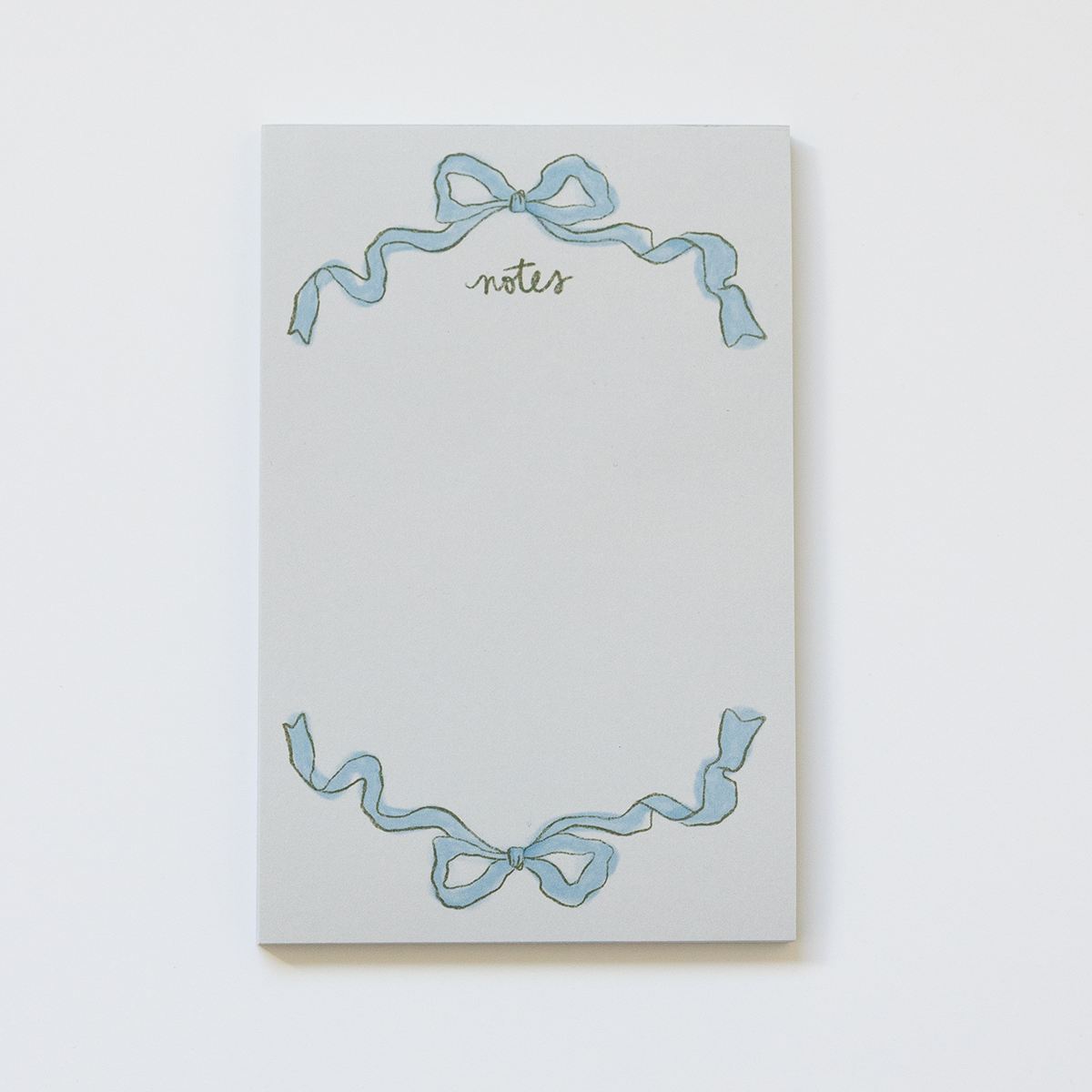 Blue Ribbon Bow Notepad