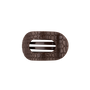 Brown Crocodile Small Flat Round Hair Clip