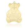 Gold Teddy Bear Christmas Ornament
