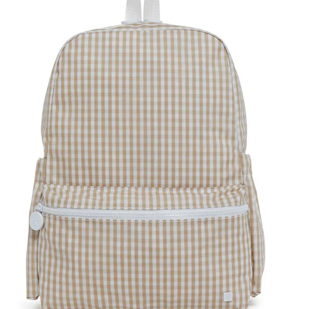 Gingham Khaki Backpack