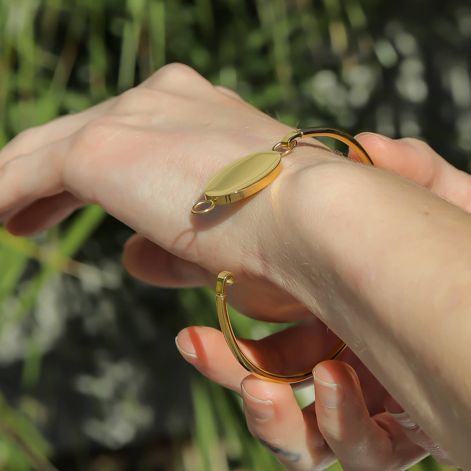 Stainless Steel Oval Engravable Bracelet