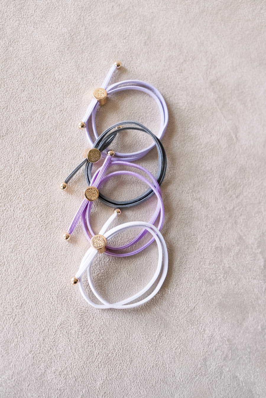 Skinny Hair Tie Set - Purple