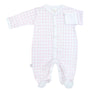 Pink Pima Gingham Footie