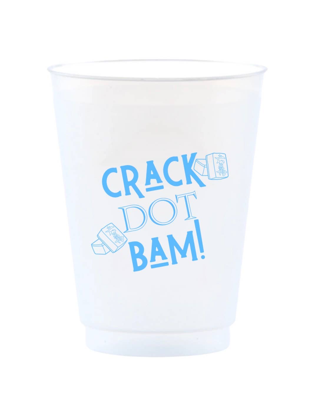 Crack Dot Bam Mahjong Reusable Frost Flex Cups