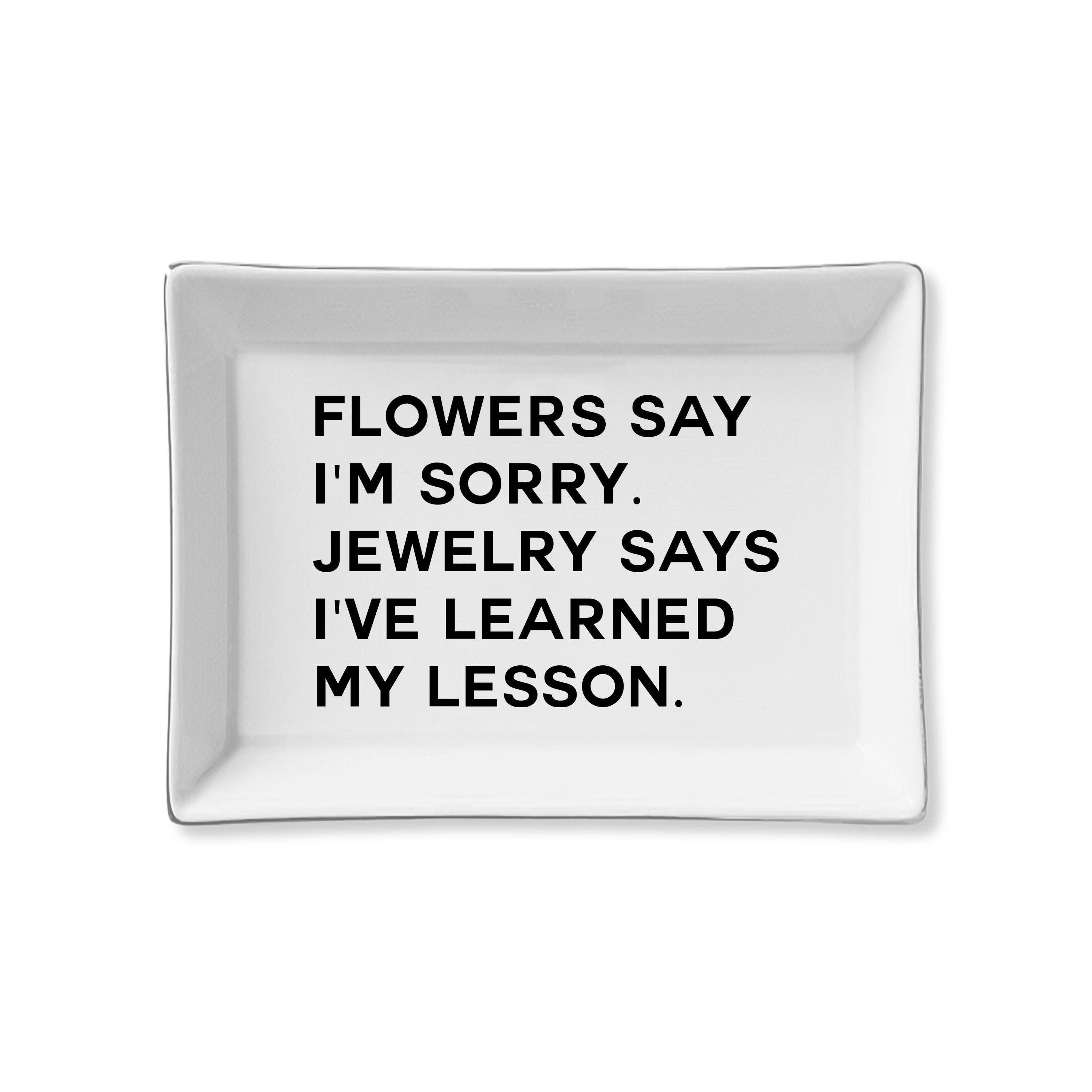 Ceramic Tray - Flowers Say