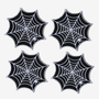 Halloween Spider Web Linen Cocktail Napkins - Set of 4