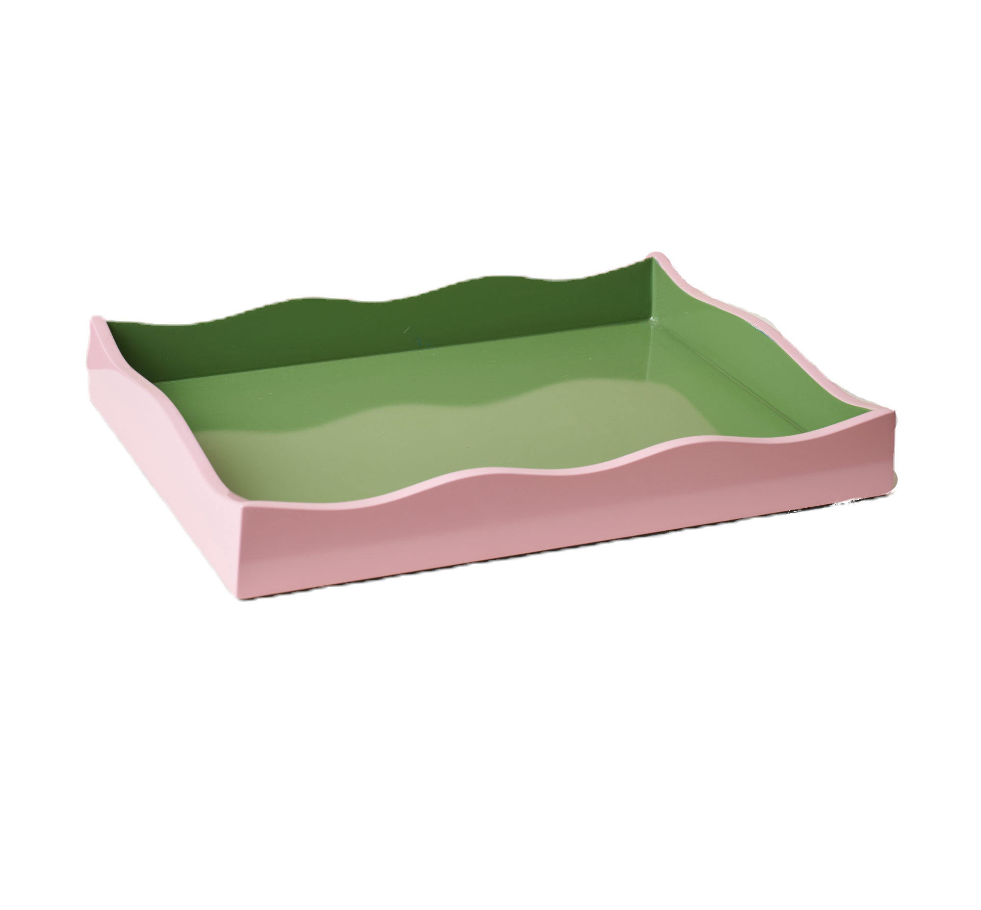 The Allegra Wiggle Tray in Pink and Green