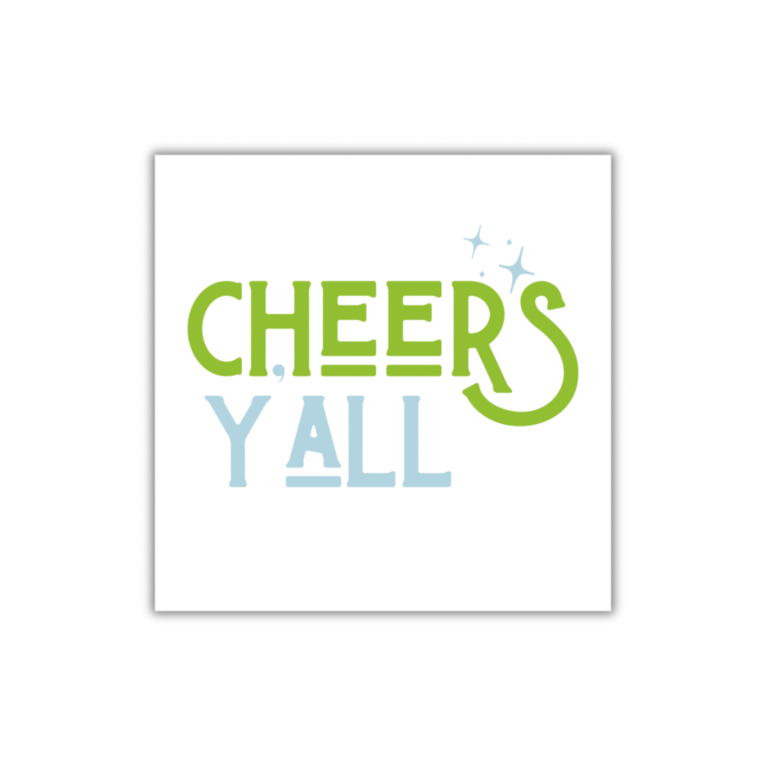 Cheers Y'all Paper Cocktail Napkins