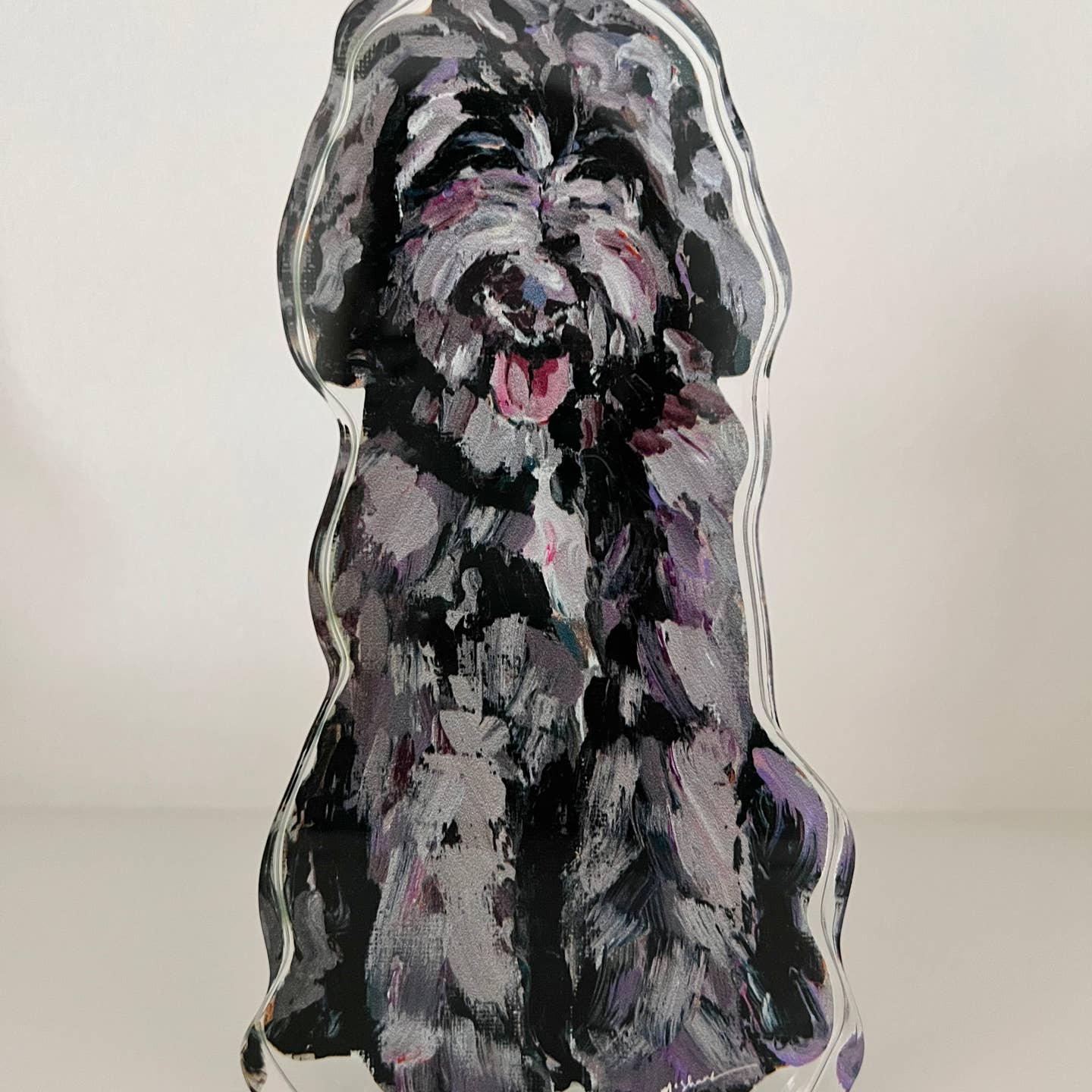 "Golden Doodle Chocolate" Acrylic Block