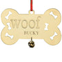 Woof Dog Bone Ornament with Bell