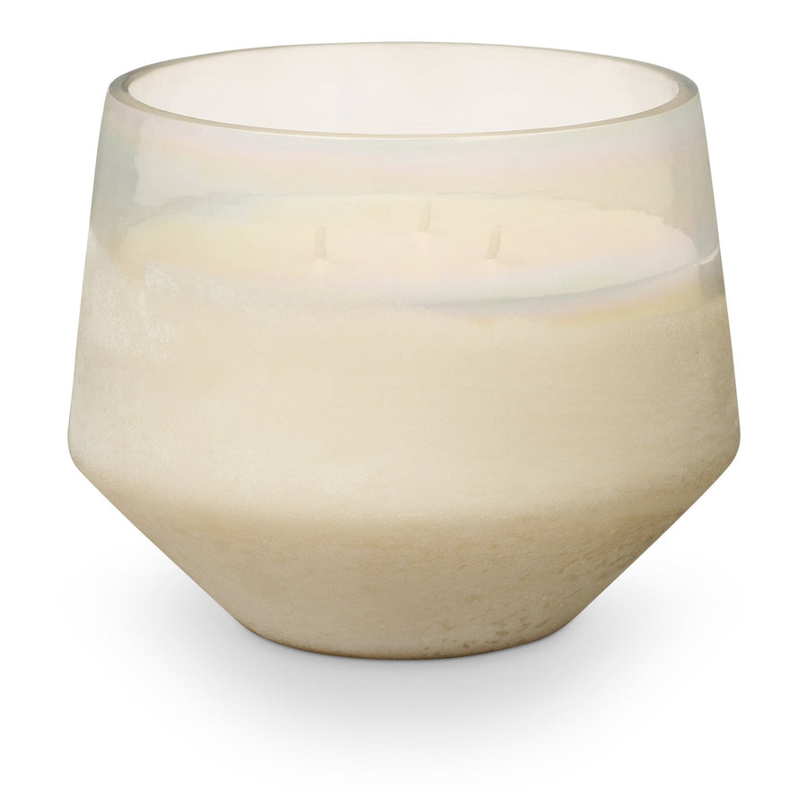 Winter White Large Glass Candle