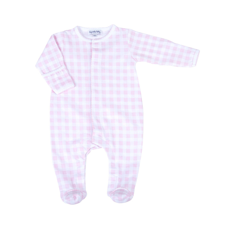 Baby Checks Footie - Pink