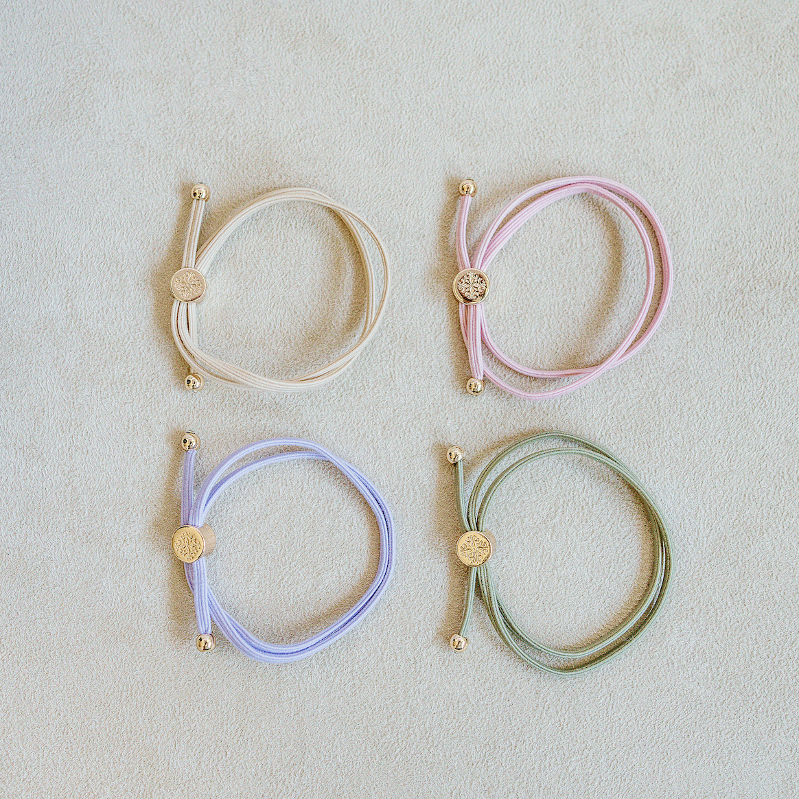 Skinny Hair Tie Set - Ballet Slipper