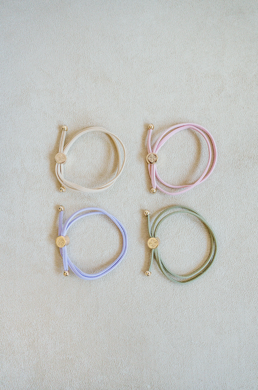 Skinny Hair Tie Set - Ballet Slipper