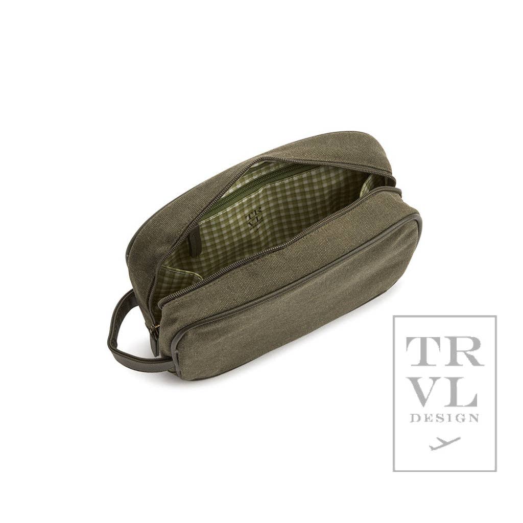 Men's Kit Case - Toiletry Bag Coated Canvas Cactus
