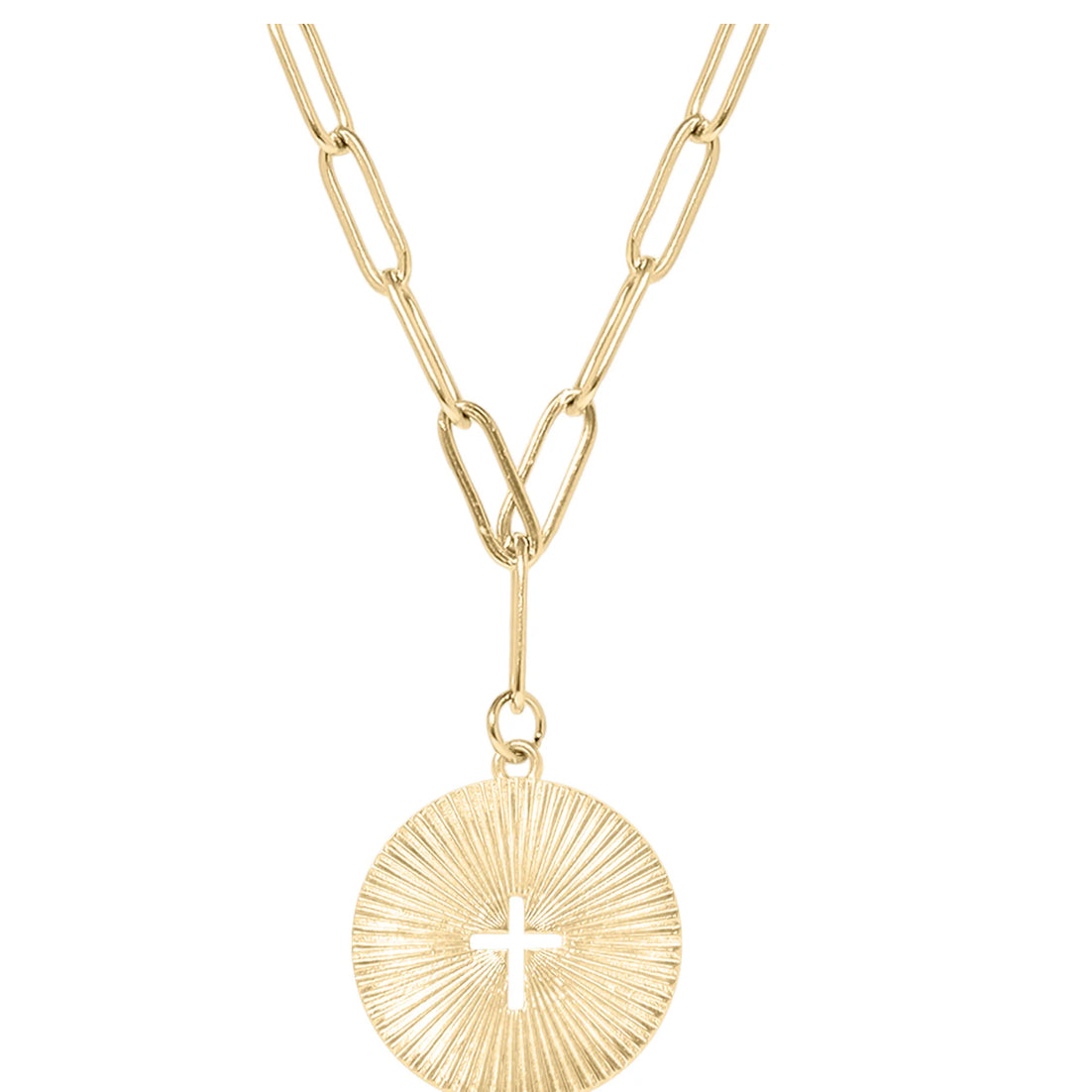 Circle Cross Necklace Engraving