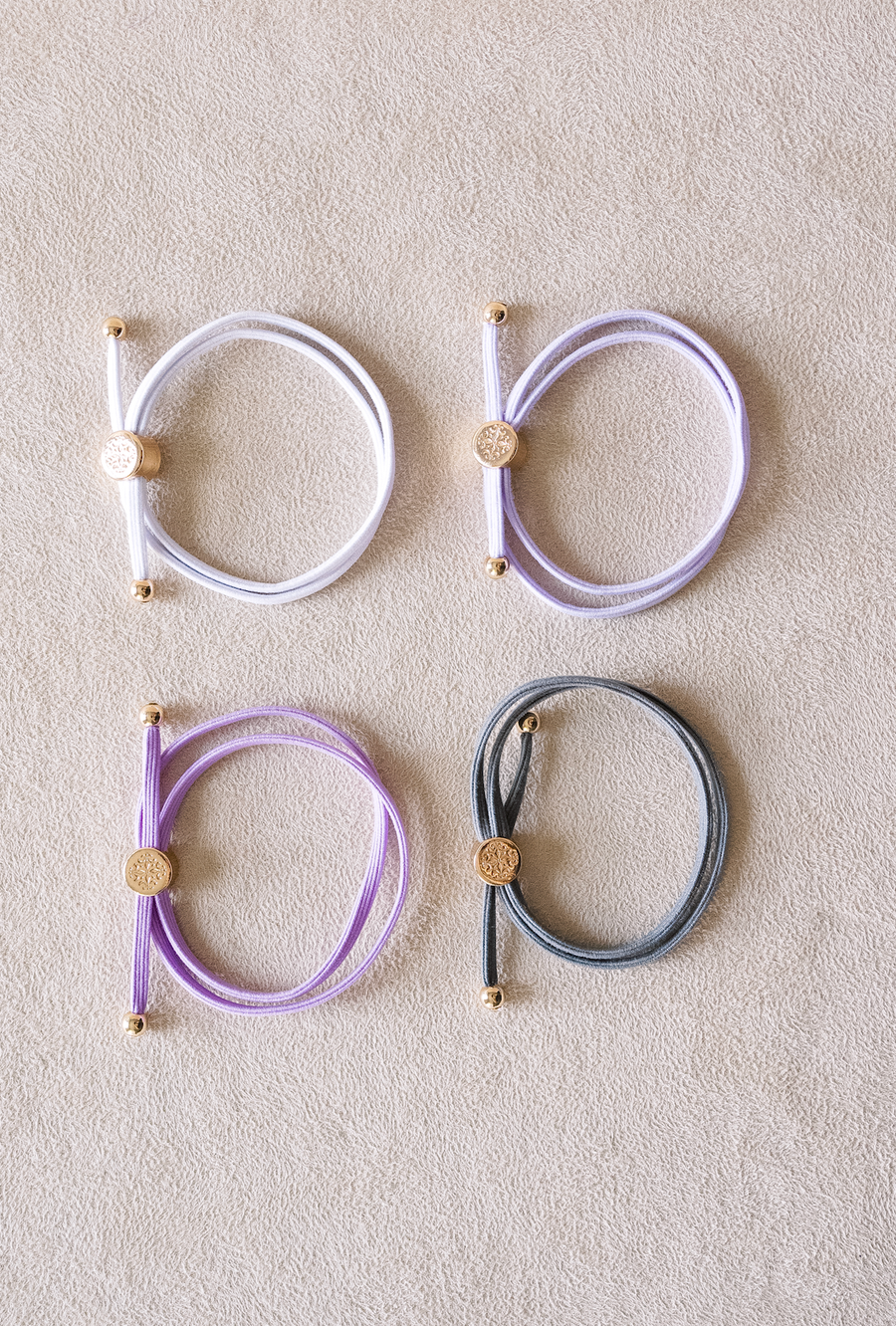Skinny Hair Tie Set - Purple