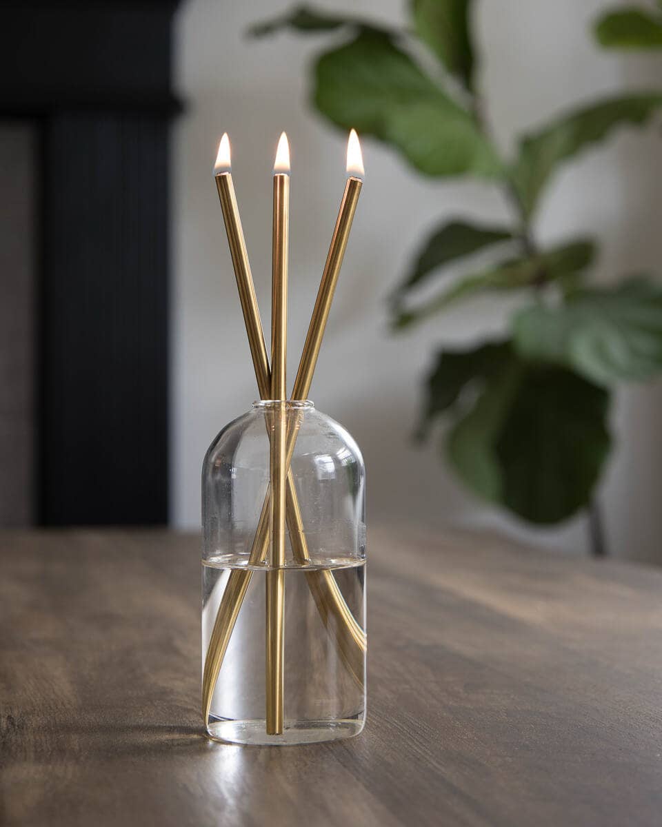 Gold Everlasting Candle – Reusable Steel Candles [x1 Pack]