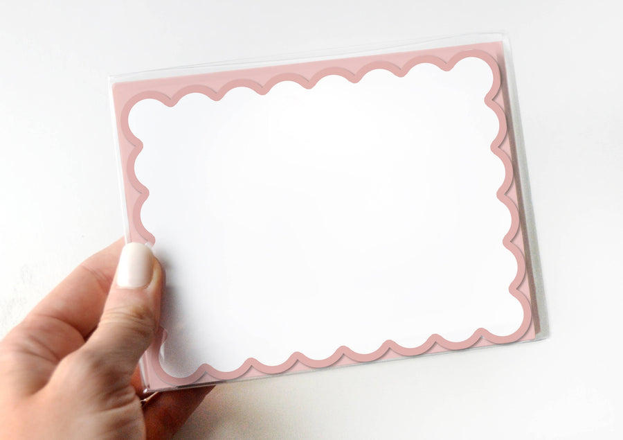 Scallop Pink Notecards | Set of 8