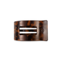 Flat Rectangle Hair Clip | Small | Tortoise