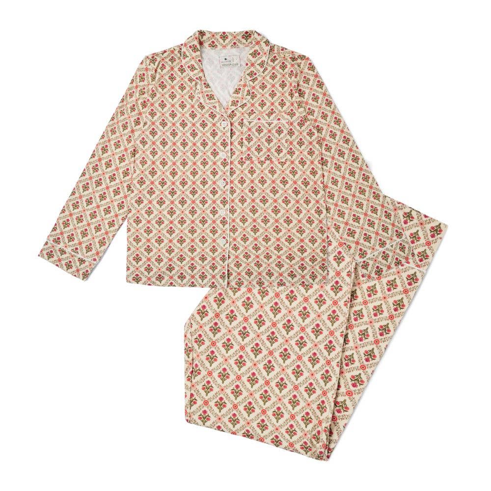 Holly Trellis Long Sleeve & Pants Bamboo Women's Pajama Set