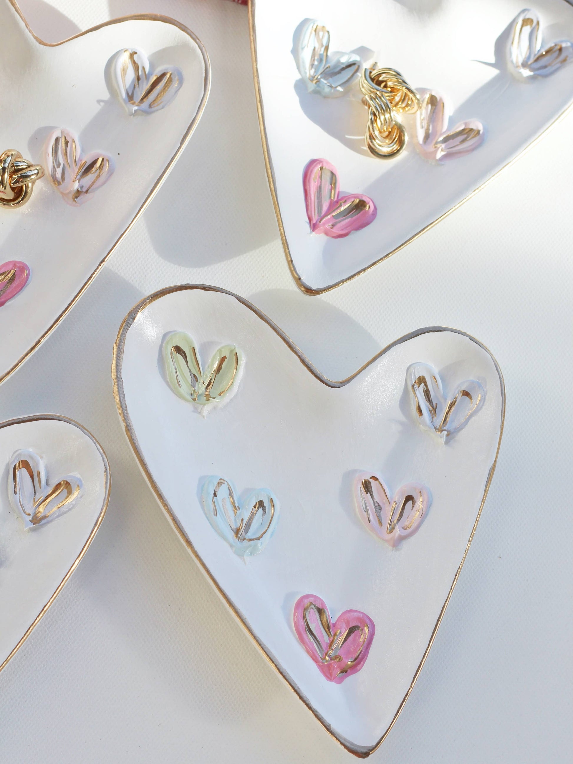 Candy Heart Hand Painted Jewelry Dish