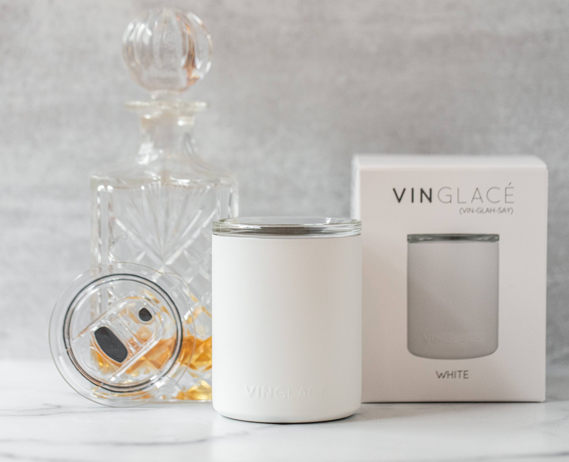 White Glass Lined Whiskey Low Ball