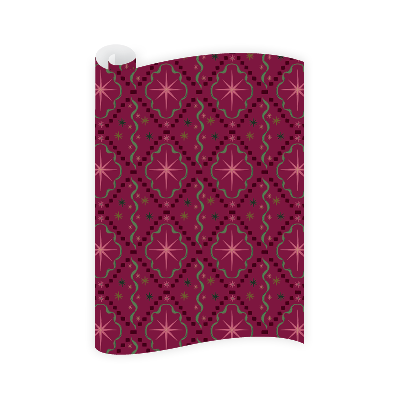 Retro Sparkle Wrapping Paper Roll