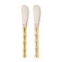 Set of 2 Gold Bamboo Spreader - Stainless Steel/Brass