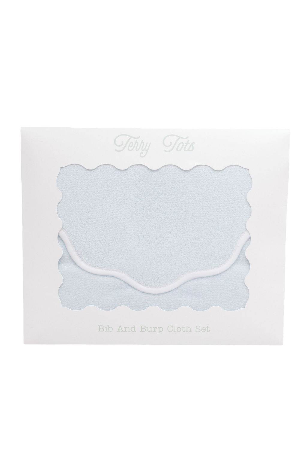 Bib & Burp Set - Pastel Blue Terry