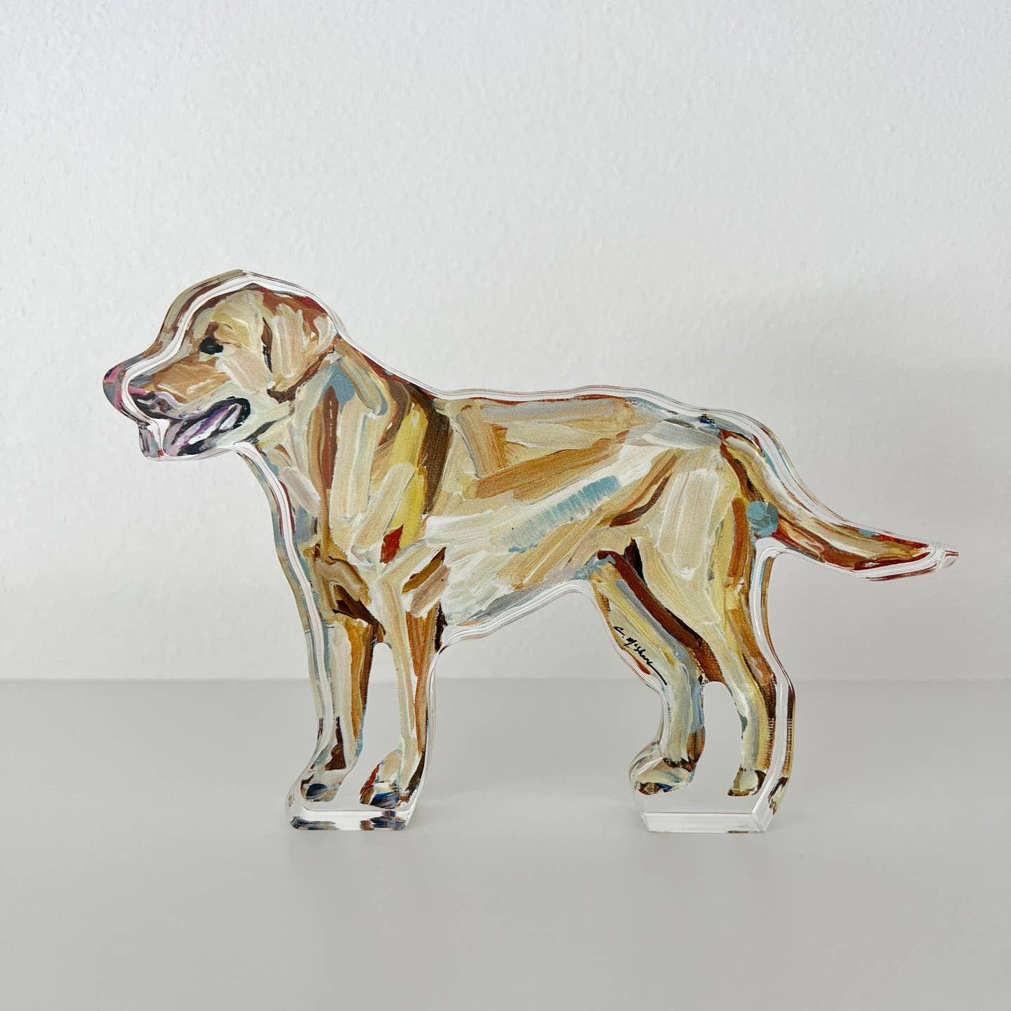 "Yellow Lab" Acrylic Block