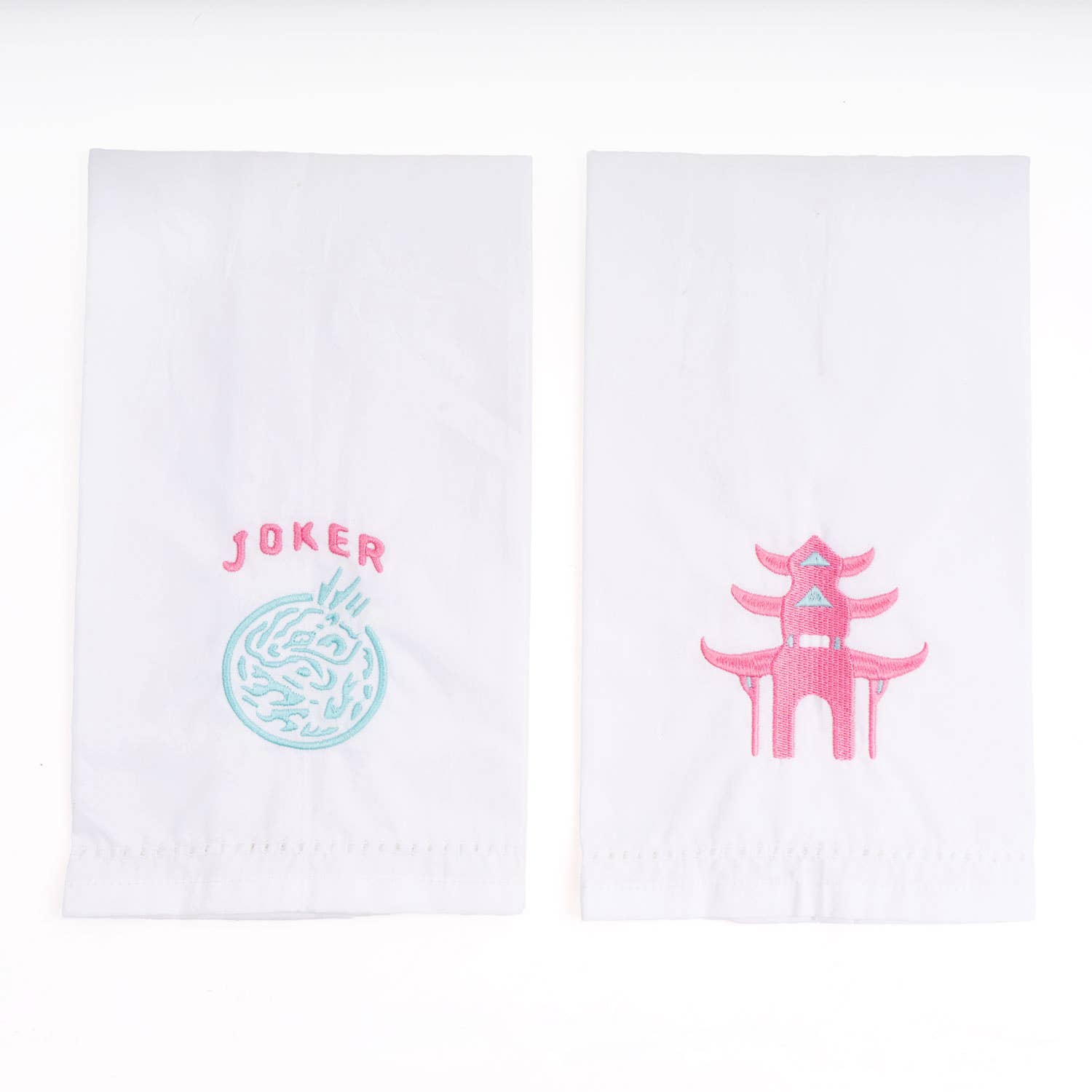 Mahjong Embroidered Bar Towel Set