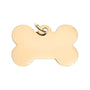18K Gold PVD Stainless Steel Dog Bone Blank Pet Tag