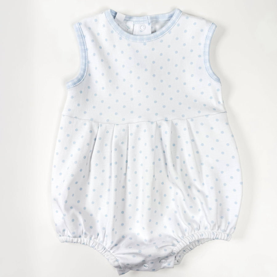 Gingham Dots Sleeveless Bubble in Light Blue