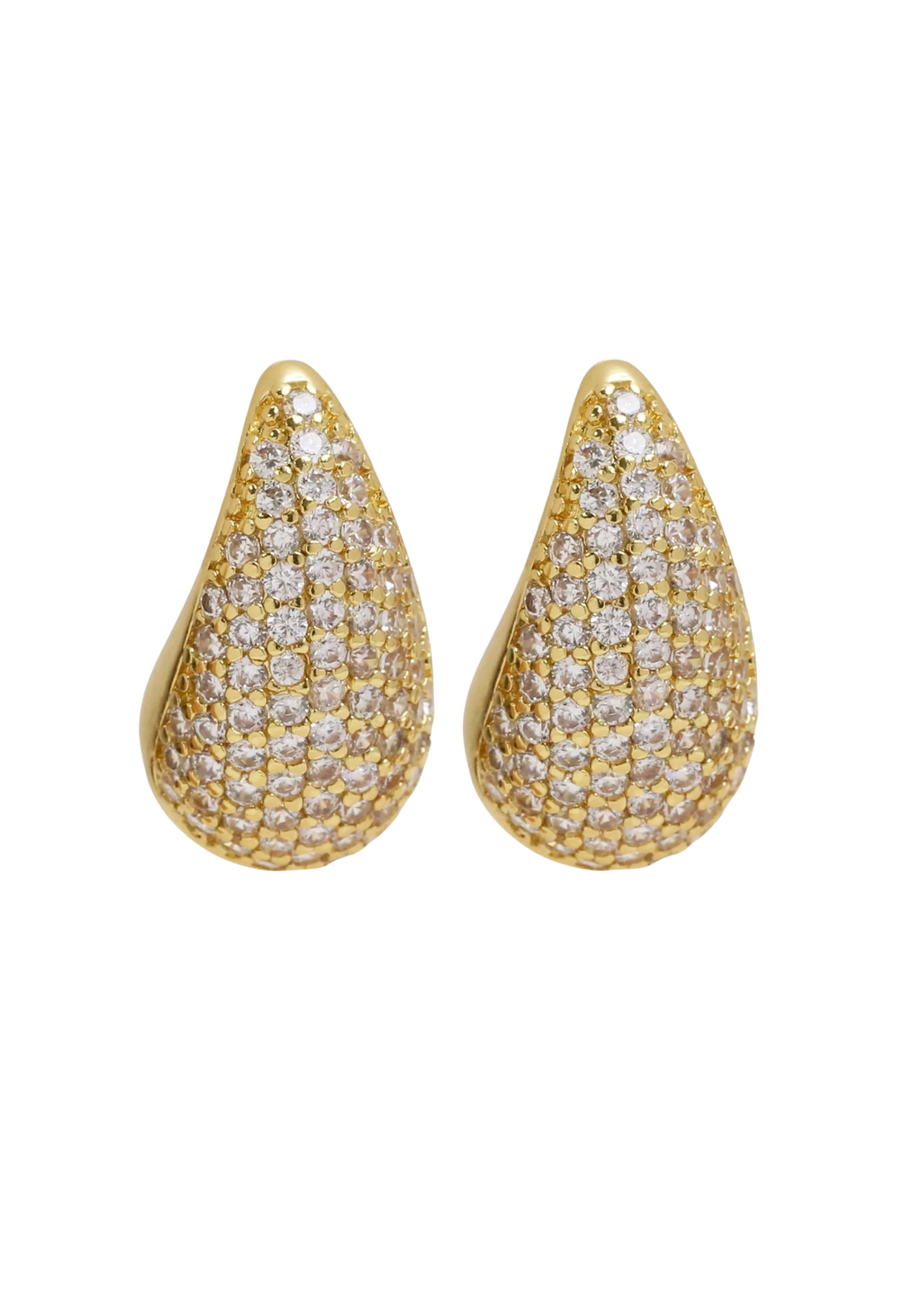 Pave Clear Drop Studs