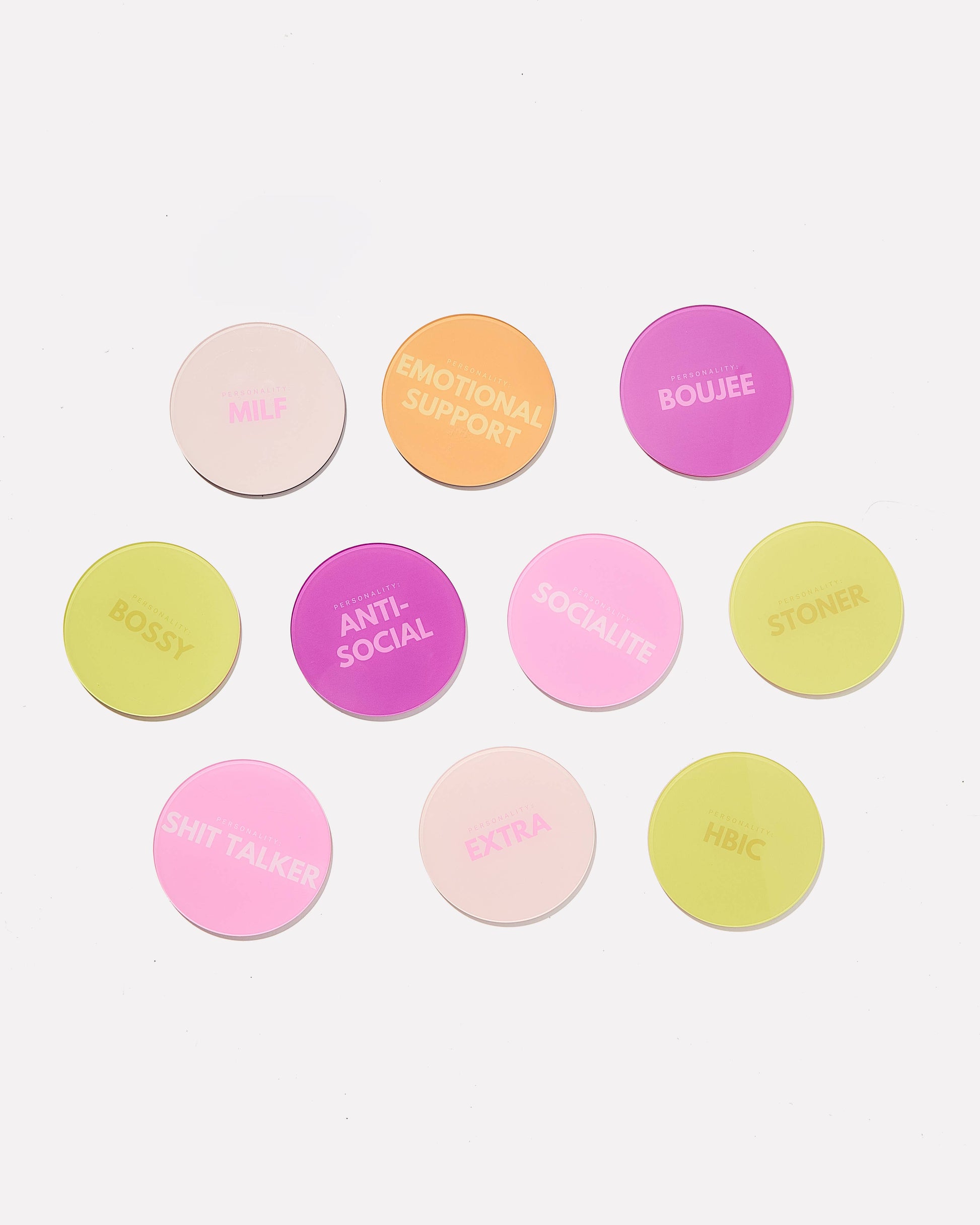 Party Personality Coasters | Set of 10